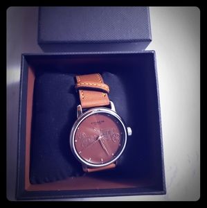 Real brown coach watch